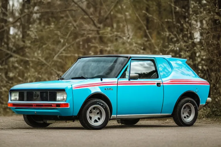 Prompt: 2 0 0 0 amc gremlin xf iq 4 1 5 0 mp 5 0 mm f 1. 4 iso 2 0 0 1 1 6 0 s natural light adobe photoshop adobe lightroom photolab affinity photo photo