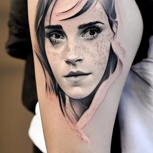 Image similar to tattoo of emma watson on arm