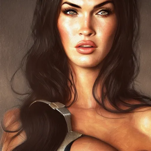 Prompt: portrait of megan fox as an anthropomorphic fox, costume, au naturel, hyper detailed, digital art, trending in artstation, cinematic lighting, studio quality, smooth render, unreal engine 5 rendered, octane rendered, art style by klimt and nixeu and ian sprigger and wlop and krenz cushart.