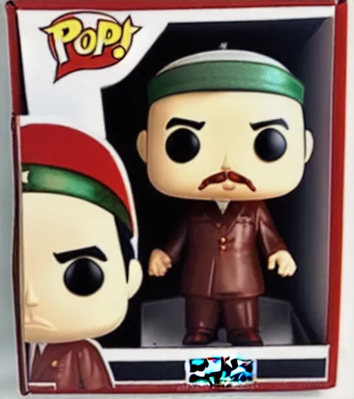 Image similar to NEW 'ataturk wearing fez' funko pop still sealed in box, ebay listing