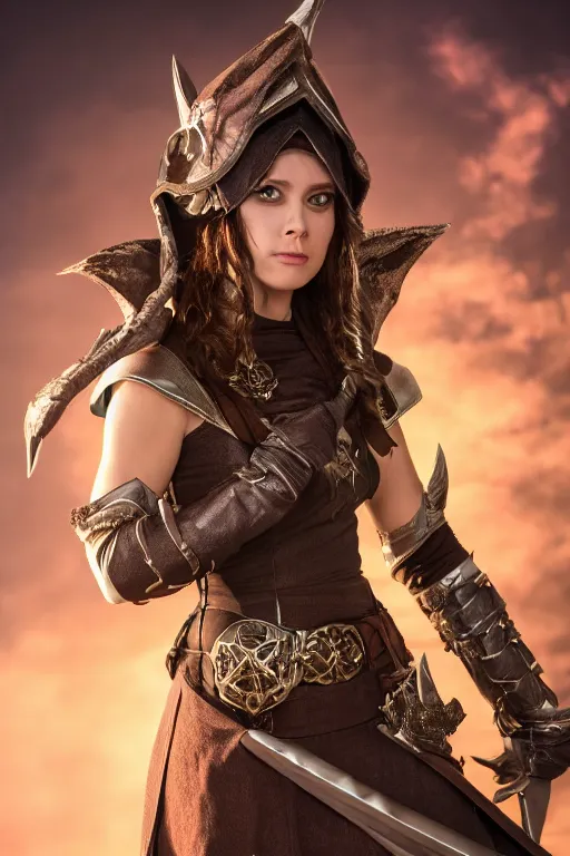 Prompt: a female DND reborn, high resolution film still, 8k, HDR colors, cosplay, studio lighting