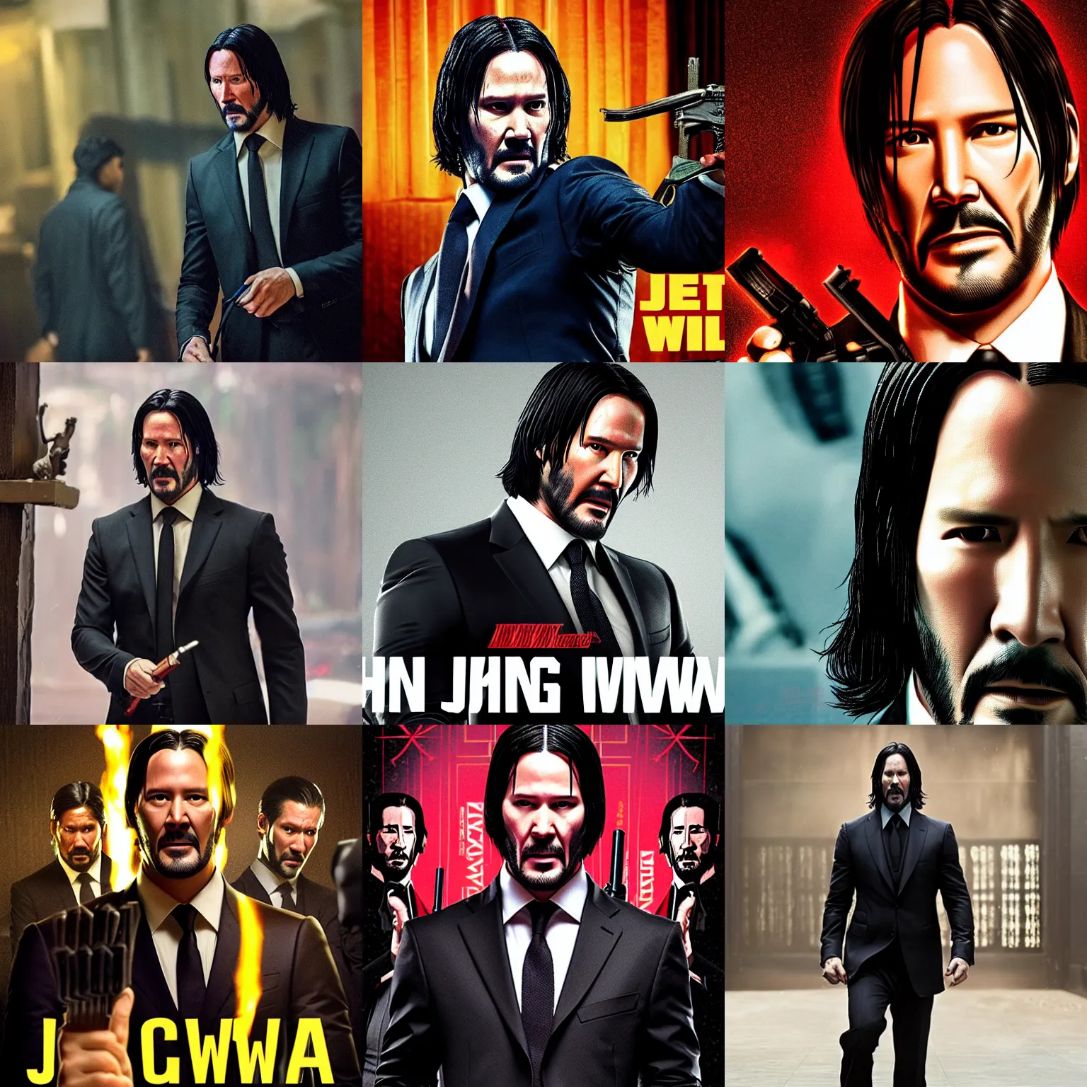 Prompt: john wick, wu jing