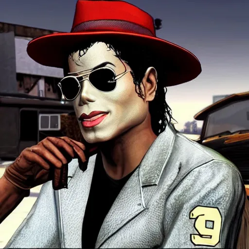 Prompt: “Michael Jackson GTA V Loading Screen”
