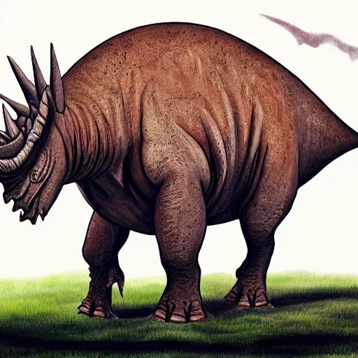 Image similar to a triceratops, paleoart