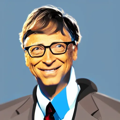 Prompt: bill gates as a league of legends champion portrait