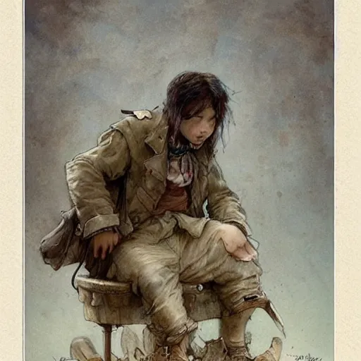 Image similar to ( ( ( ( ( shy guy ) ) ) ) ) by jean - baptiste monge!!!!!!!!!!!!!!!!!!!!!!!!!!!