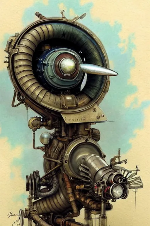 Image similar to (((((1950s jet engine . muted colors.))))) by Jean-Baptiste Monge !!!!!!!!!!!!!!!!!!!!!!!!!!!