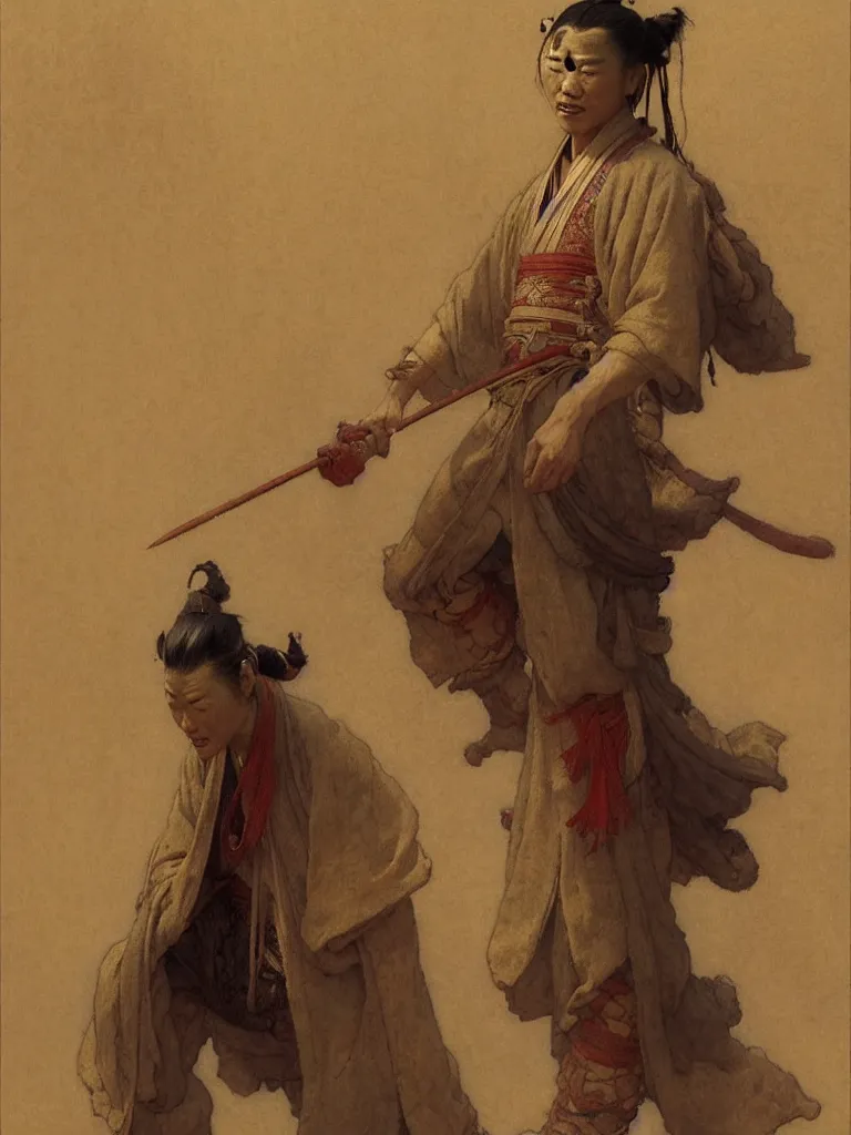 Prompt: full character of a ancient chinese scholar, character design, painting by gaston bussiere, katsuya terada, nc wyeth, greg rutkowski, craig mullins, vermeer, frank frazetta, mucha, tom of finland, trending on artstation, jeffery catherine jones