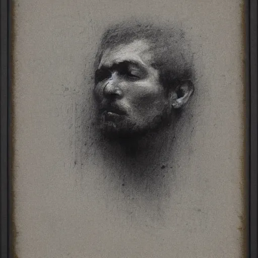 Prompt: Portrait of a drunk man, by Ilya Repin, 19th-century, sketch, spontaneous and sketchy lines, slightly scribbly, masterful, black chalk, charcoal, russian academic style, full body,