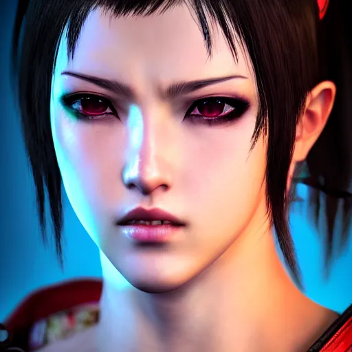 Image similar to beautiful portrait faces of females as tekken character