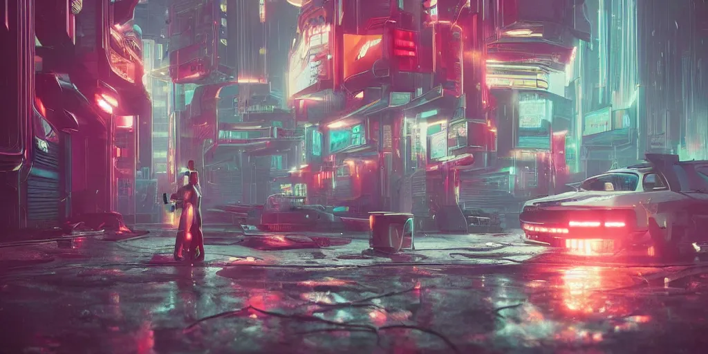 Image similar to junkie drinking an energy drink, cyberpunk art by mike winkelmann, trending on cgsociety, retrofuturism, reimagined by industrial light and magic, darksynth, sci - fi