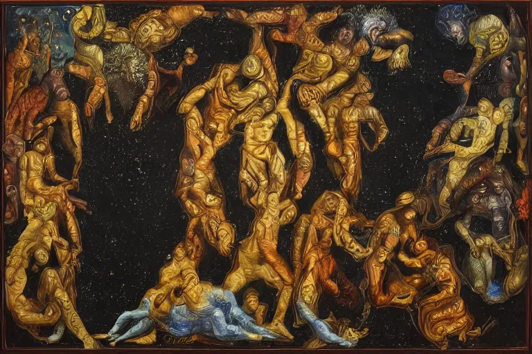 Prompt: the origin of the void, religious art