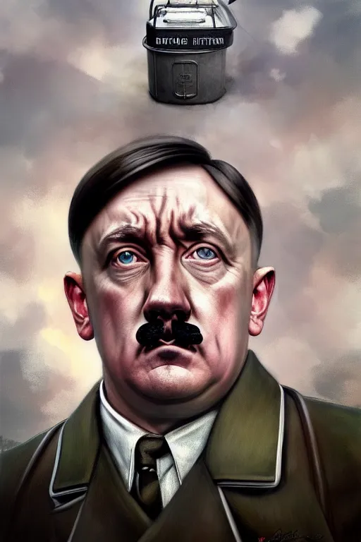 Clear Portrait Of Adolf Hitler Benchpressikg A Gas 