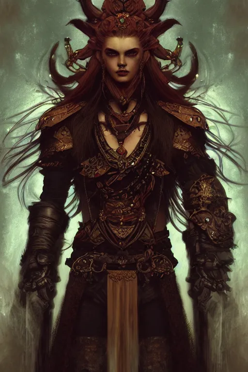 Prompt: full body dark fantasy portrait of ganondorf like blackpink lisa+smoky eyes+front face with light flowing hair, ultradetail face, art and illustration by tian zi and craig mullins and WLOP and alphonse mucha, fantasy, intricate complexity, human structure, human anatomy, fantasy character concept, watermark, blurry, hyperrealism 8k