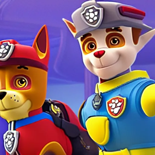 Image similar to paw patrol being evil villains