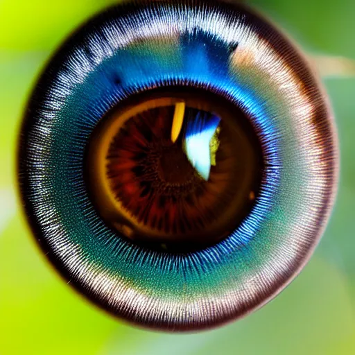 Prompt: extreme close up of a butterfly eye, 8k, 70mm