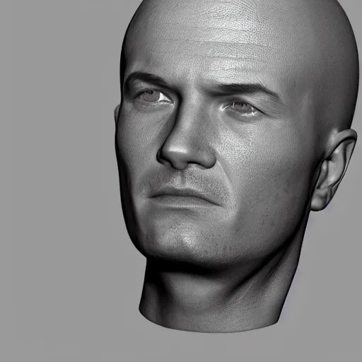 Prompt: 3 d ray traced rendering of jesse's head. 8 k, subsurface scattering, 4 0 0 0 samples, denoised