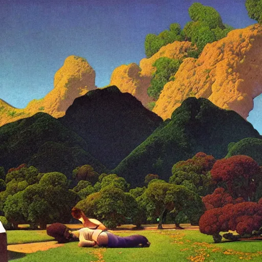 Prompt: art by maxfield parrish