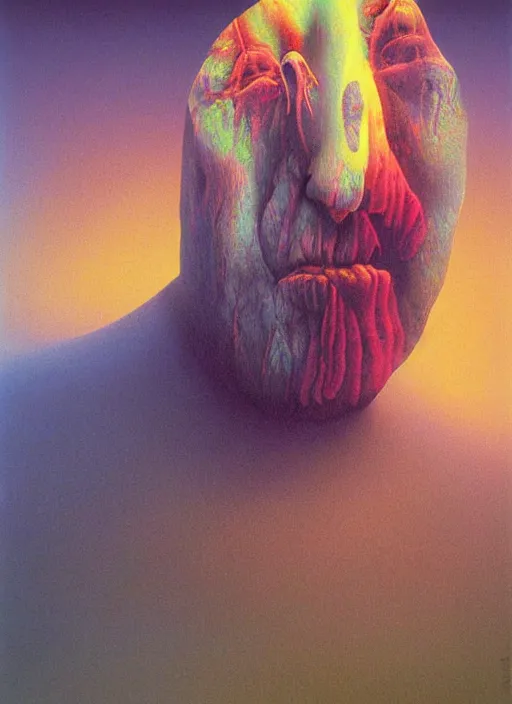 Image similar to alex jones by zdzislaw beksinski and lisa frank