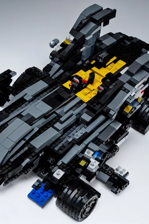 Image similar to a lego batmobile painted by yoji shinkawa