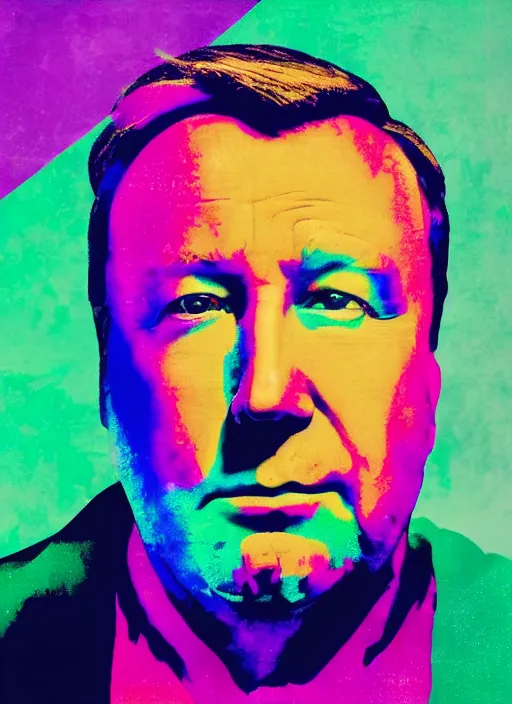 Image similar to alex jones by Zbigniew Brzezinski and lisa frank