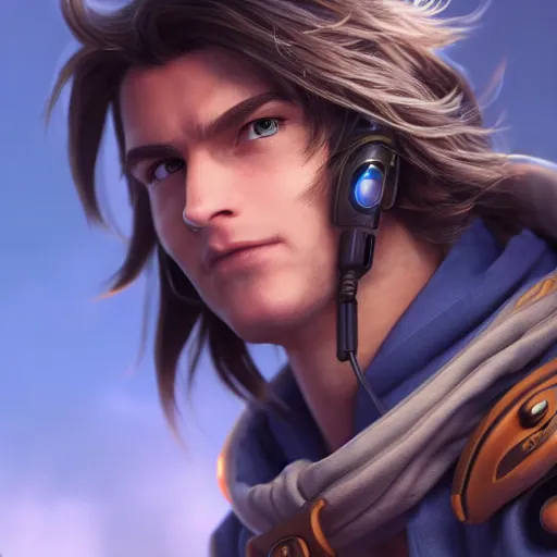 Image similar to varian wrynn listening to phonk, earphones, airpods, render, octane render, unreal engine, 8 k, volumetric lighting, trending on artstation, extremely detailed