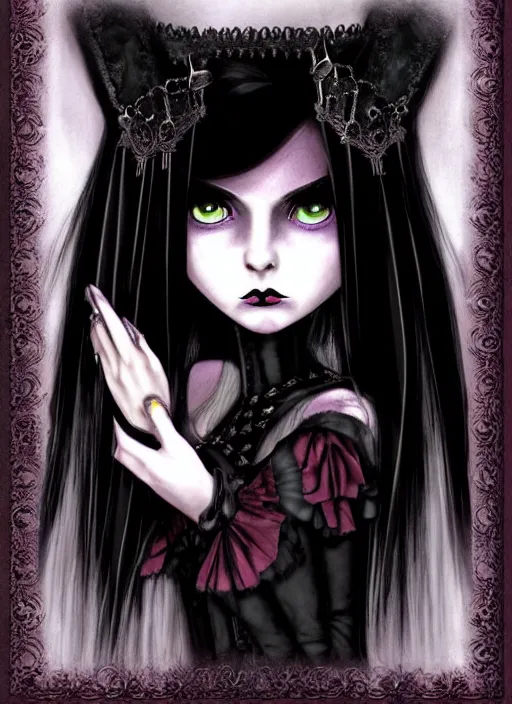 Image similar to ( ( gothic # ) ) princess portrait *. *. by battle angel alita * *, highly detailded