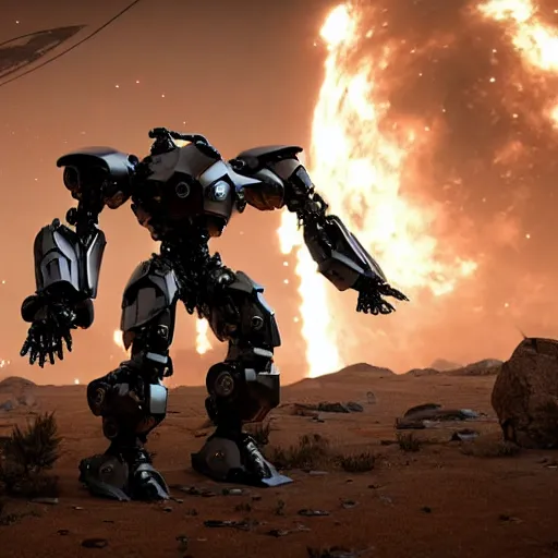 Prompt: a shiny ornate post apocalypse boxing humanoid mecha in galaxy, epic pose,, bright, by war robots, real steel ( 2 0 1 1 ), westworld and eve venture and pacific rim and machine warrior 5, cryengine, frostbite 3 engine, sharp focus, 8 k, high definition, insanely detailed, beautiful lighting,