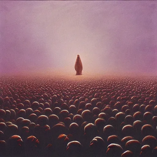 Image similar to harry styles concert by zdzisław beksinski