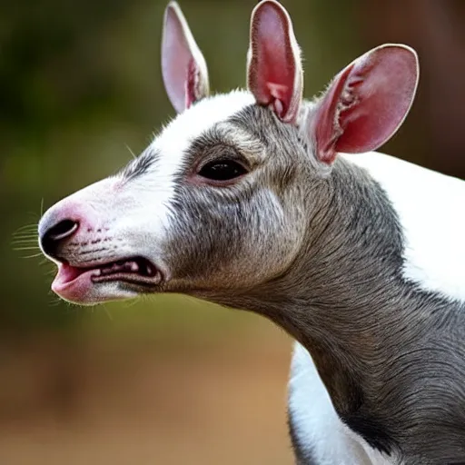 Prompt: a rat terrier riding a donkey