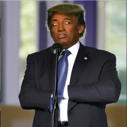 Prompt: black donald trump, photo