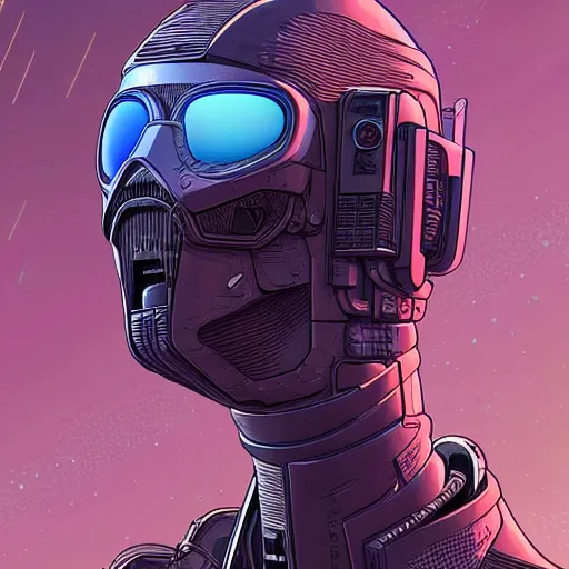 Image similar to dwight eisenhower. a clever cyberpunk merc, centered in the frame, cyberpunk concept art by Jean Giraud and josan gonzales, digital art, highly detailed, intricate, sci-fi, sharp focus, Trending on Artstation HQ, deviantart, 4K UHD image