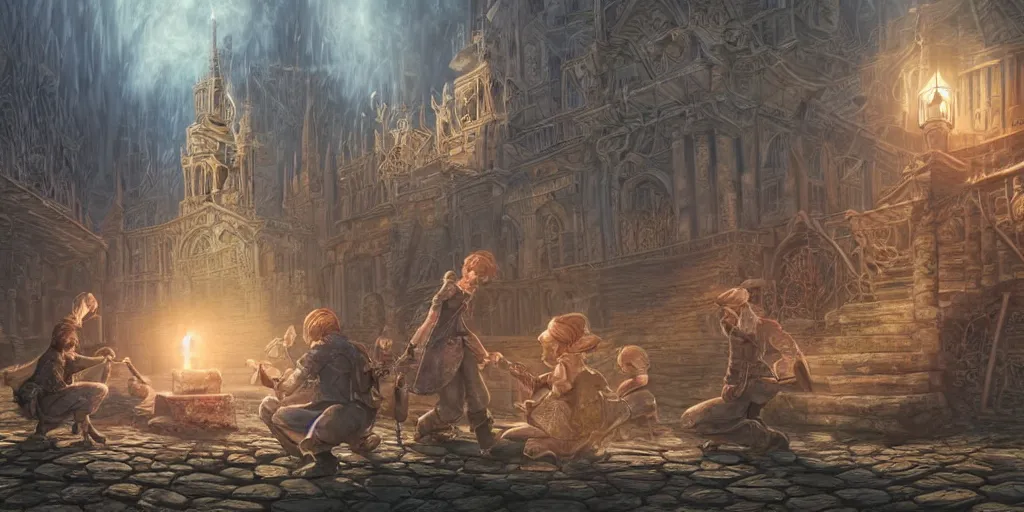 Image similar to we have also come to this hallowed spot to remind america of the fierce urgency of now. ultrafine highly detailed colorful illustration, intricate linework, sharp focus, octopath traveler, final fantasy, unreal engine highly rendered, global illumination, radiant light, intricate environment