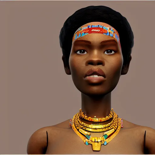 Image similar to ugly african princess, unreal engine 5,