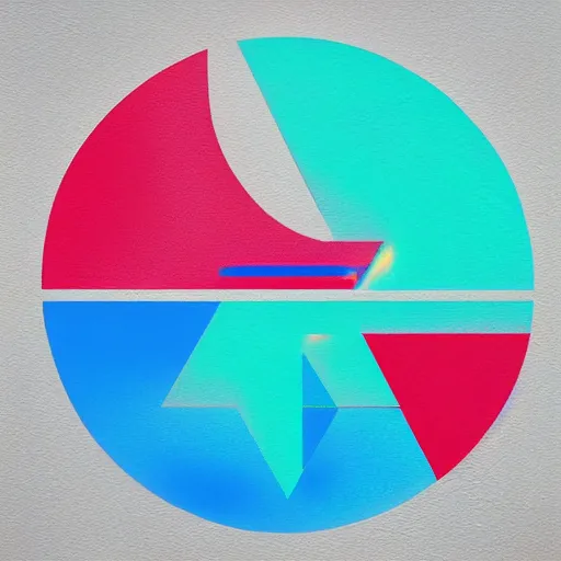 Prompt: 3 d of the mega logo symbol, flat paint, acrylic, minimal, abstract, art style by joshy sly, water color, soft pastel colors, generate multiple random colors