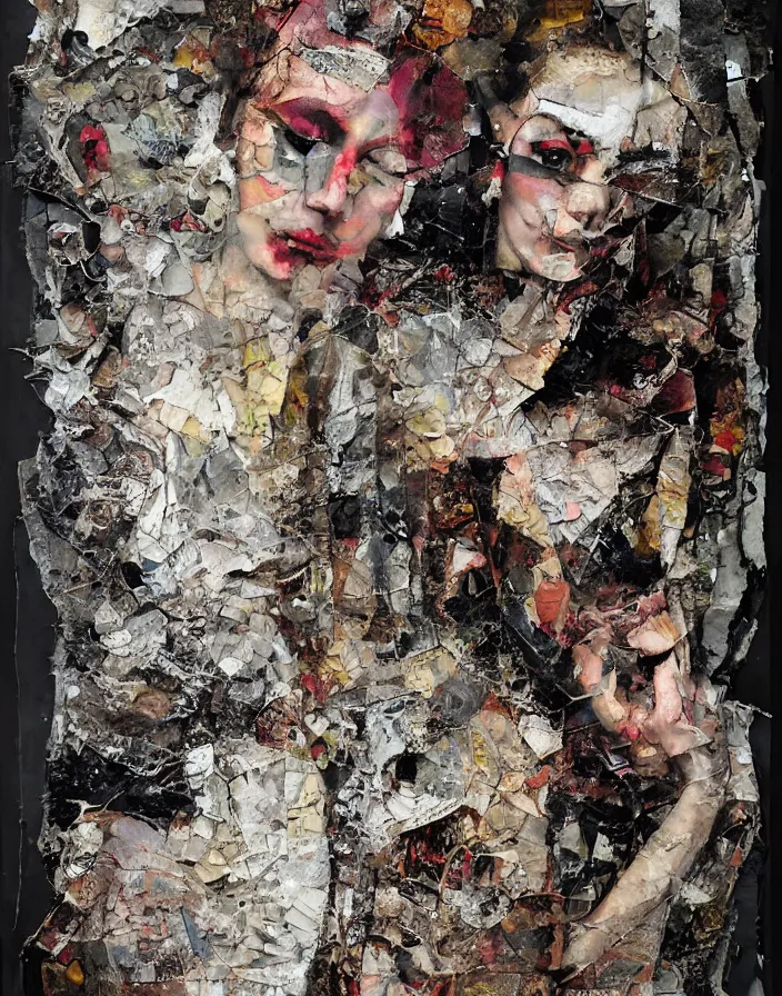 seduction of satisfacted flesh, detailed mixed media | Stable Diffusion ...