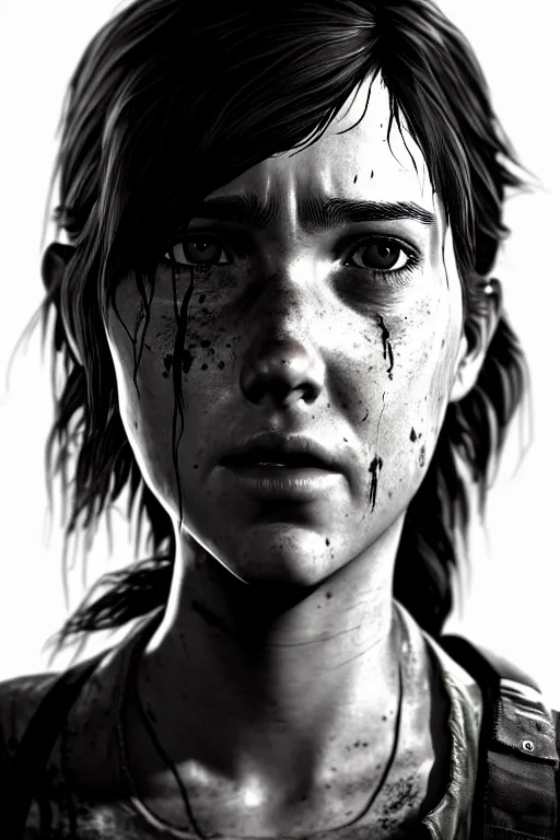 Prompt: ultra detailed facial portrait of ellie from the last of us part 2, highly detailed, trending on artstation, cinematic lightning, sharp focus, perfect face, pretty face, fine - face, illustration, 8 k, elegant, leica sl 2 3 0 mm