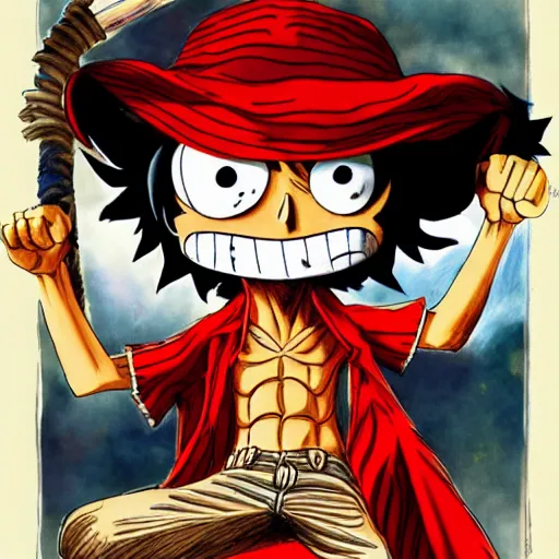 Image similar to monkey d luffy by neil gaiman
