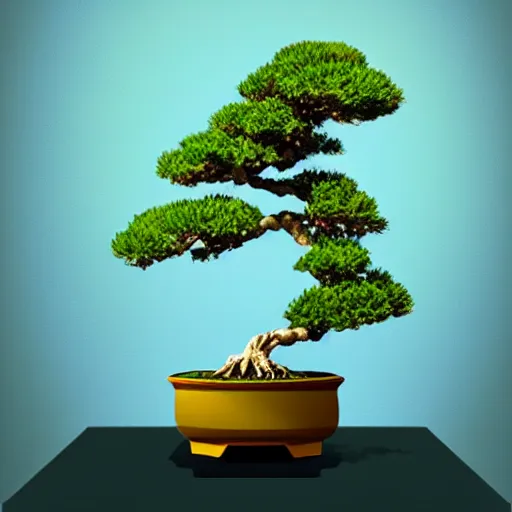 Image similar to bonsai tree! but minimalistic concept art by frank stella gilleard james whalen tom, colorful, soft light, trending on artstation, minimalism