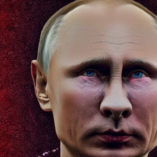 Image similar to vladimir putin became bloody ugly lovecraftian degenerate abomination, photo - realistic, color image, 2 k, highly detailed, bodyhorror, occult art