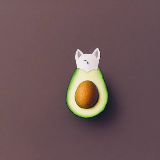 Prompt: fox as an avocado,