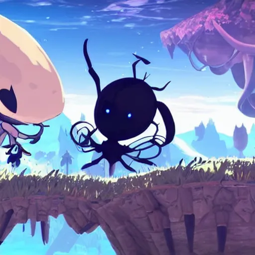 Image similar to hollow knight in breath of the wild