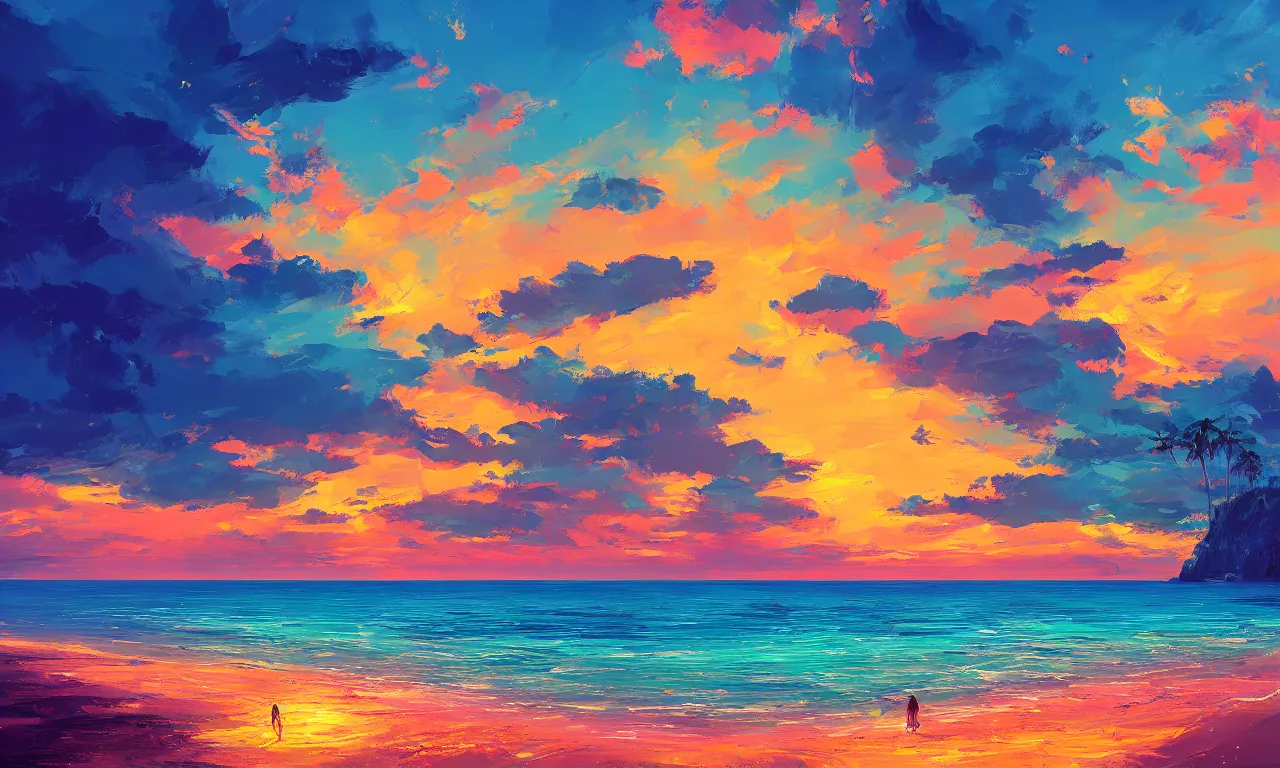 Image similar to paradise beach by alena aenami artworks in 4 k