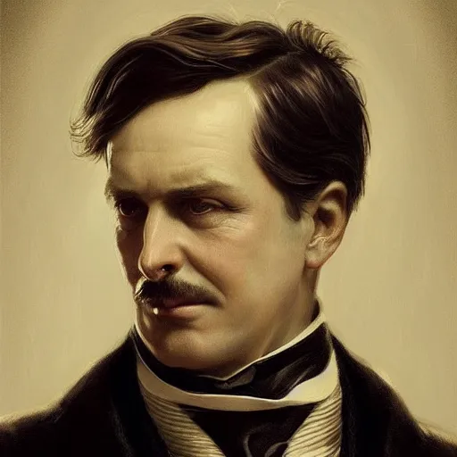 Prompt: portrait of a victorian politician wearing a waistcoat, victorian, cinematic lighting, detailed face, highly detailed, painting by greg rutkowski