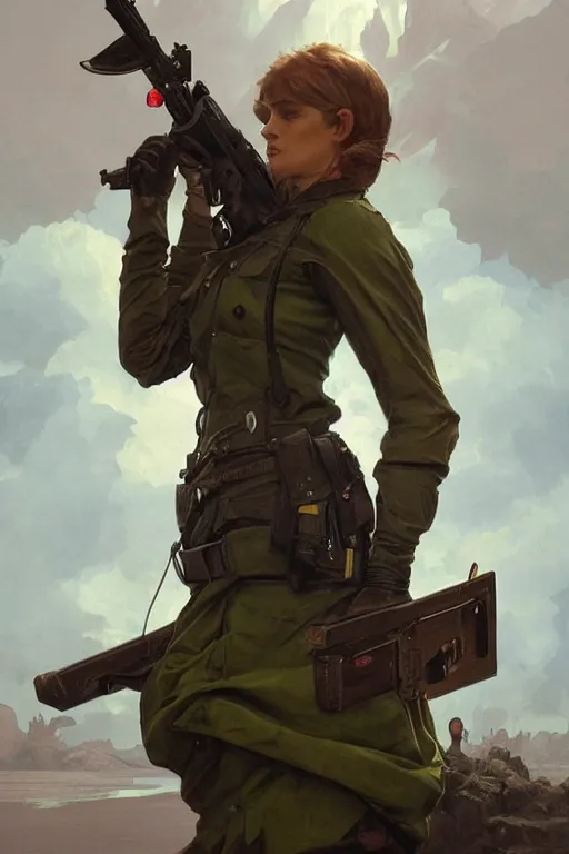 Image similar to border guards surprised to discover european union, realistic painting, symmetrical, highly detailed, digital painting, artstation, concept art, smooth, sharp focus, illustration, cinematic lighting, art by artgerm and greg rutkowski and alphonse mucha