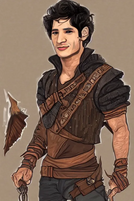 Prompt: tyler posey portrait as a dnd character fantasy art.
