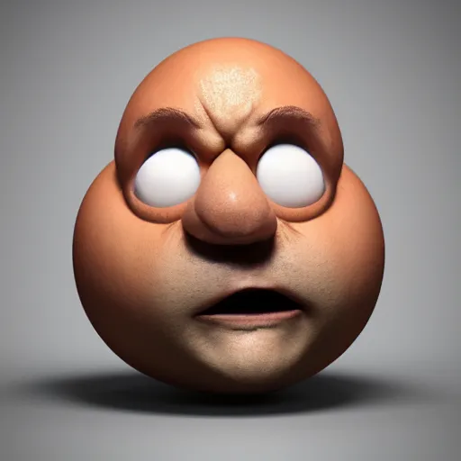 Prompt: man with onion face crying big tears 3 d render