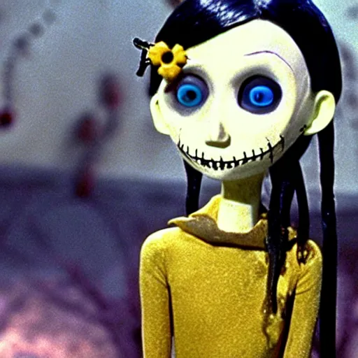 Prompt: Coraline in The Nightmare Before Christmas (1993) film, HD photo