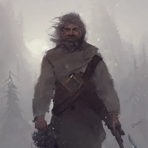 Image similar to portrait of a grizzled wizard by greg rutkowski