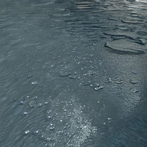 Image similar to water forms a knife, concept art, render, octane render, 3 d, unreal engine, raytracing